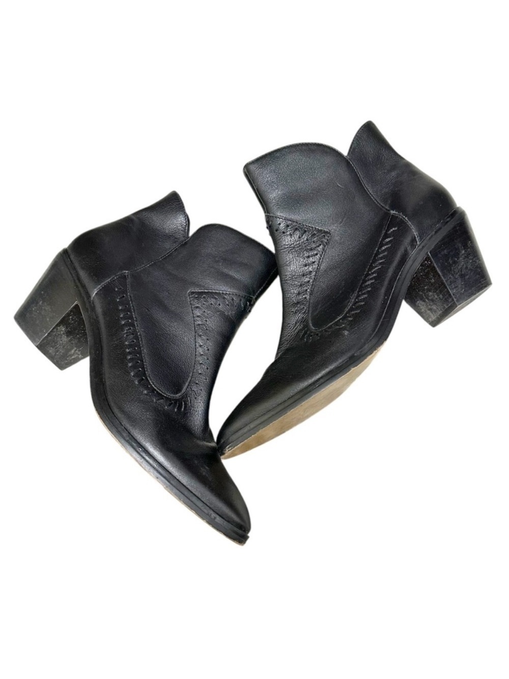 REBECCA MINKOFF Black Stitch Boots Size 8.5